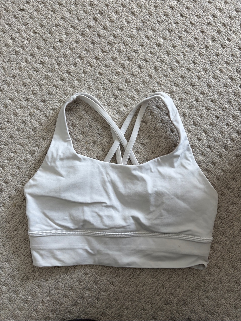 Lululemon Women's White Cross-Back sports bra